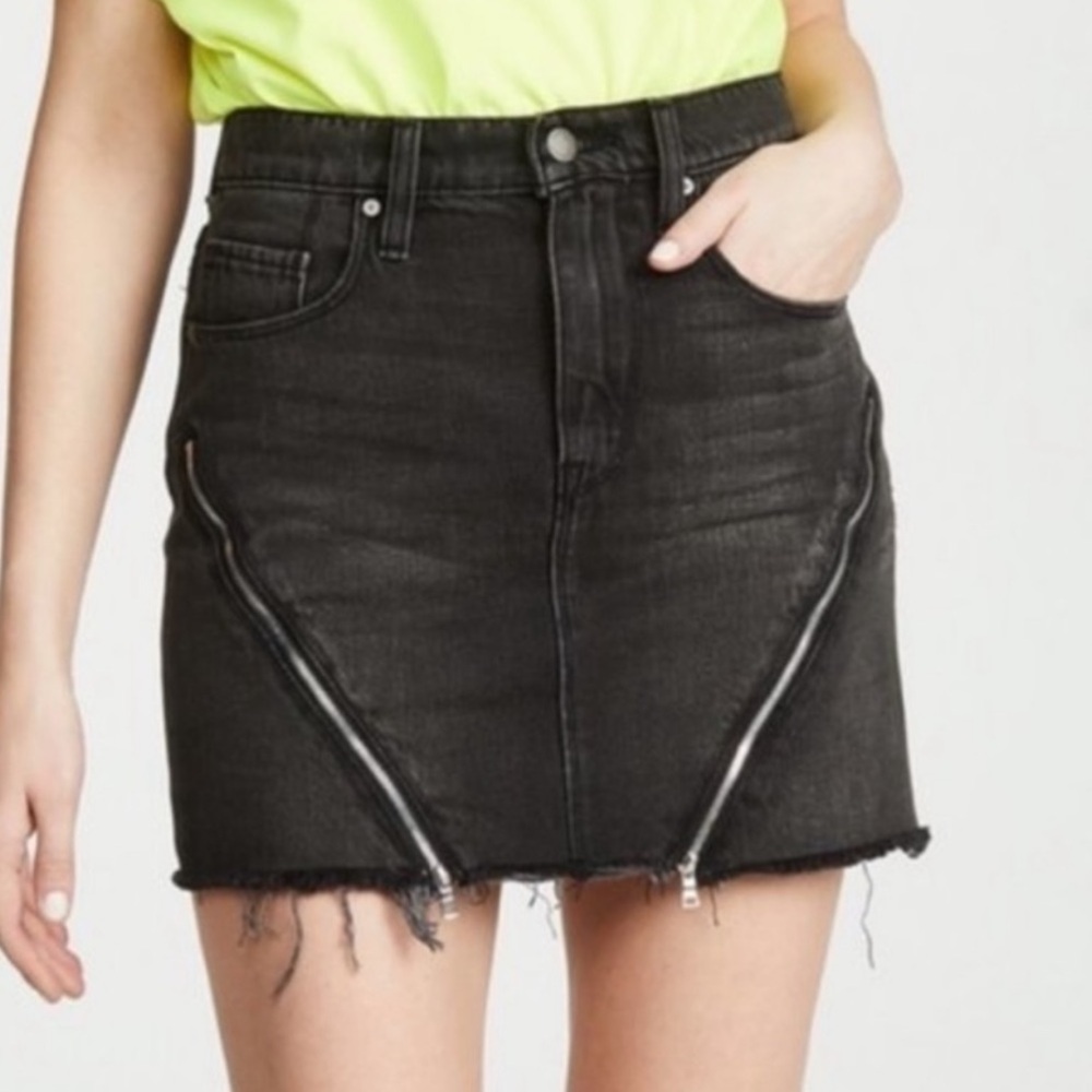 Hudson Jeans Black Denim Skirt